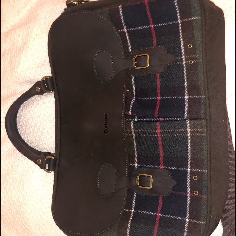 Barbour Tartan Laptop Bag
